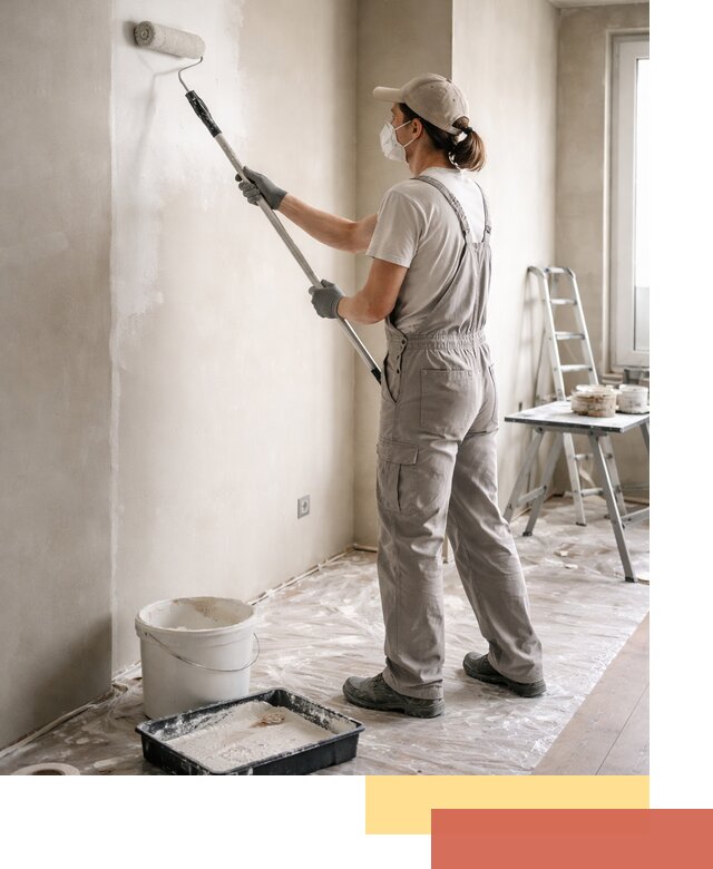 Покраска перегородок из гипсокартона в Тихвине качественно и недорого