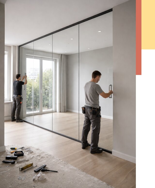 Изготовление стеклянных перегородок в Тихвине от 13496 руб. под ключ | ОТДЕЛОЧНИК-Тхв