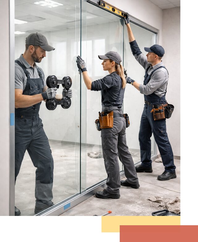 Профессиональный монтаж стеклянных перегородок в Тихвине