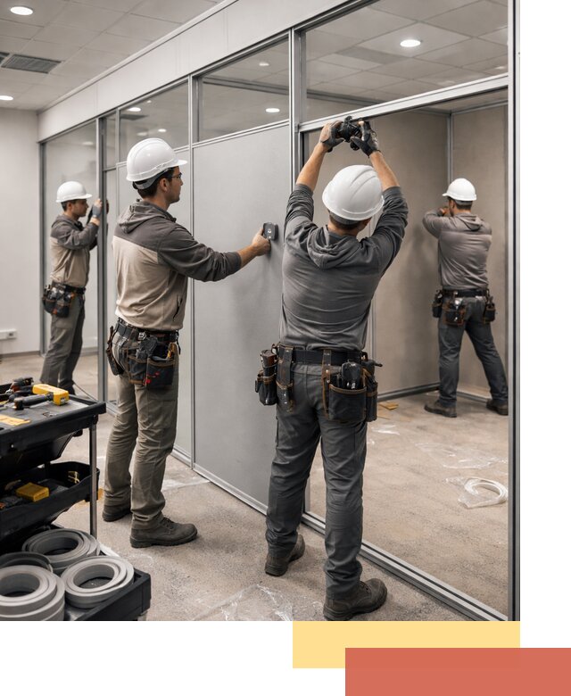 Мобильные офисные перегородки под ключ в Тихвине