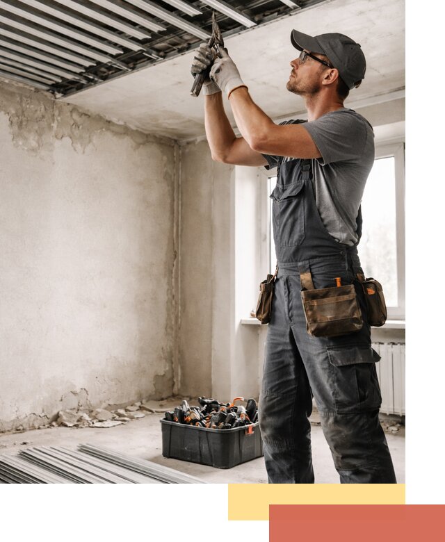 Демонтаж реечного потолка в Тихвине быстро и аккуратно