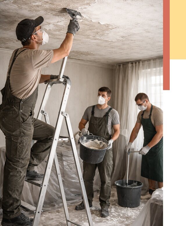 Удаление побелки с потолка в Тихвине от 2732 руб. быстро и недорого | ОТДЕЛОЧНИК-Тхв