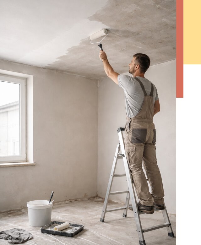 Грунтовка потолка в Тихвине от 2732 руб. — быстро и недорого | ОТДЕЛОЧНИК-Тхв