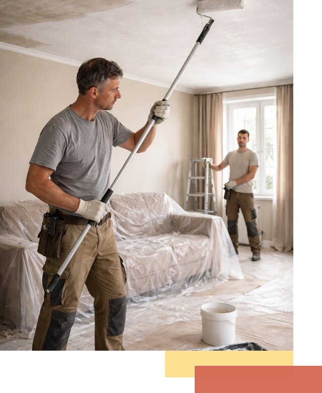 Грунтовка потолка в Тихвине — подготовка под покраску и отделку