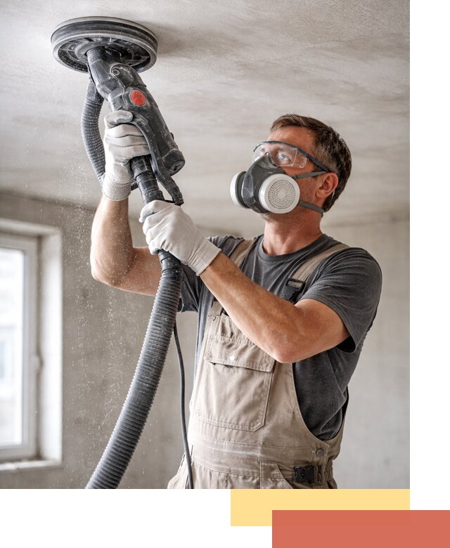 Шлифовка потолка в Тихвине — качественная подготовка под отделку