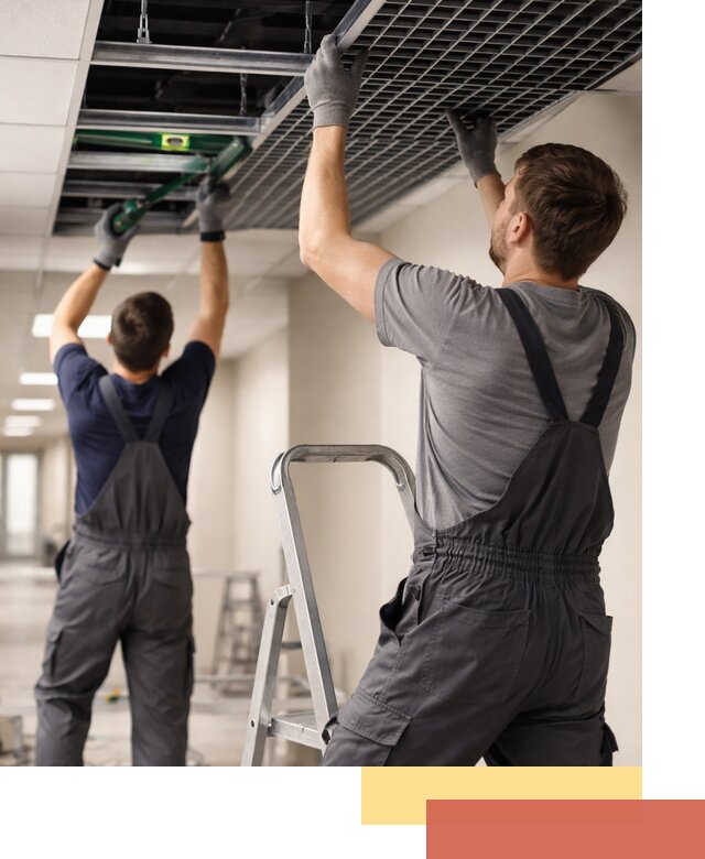 Монтаж потолка Грильято в Тихвине: установка под ключ качественно