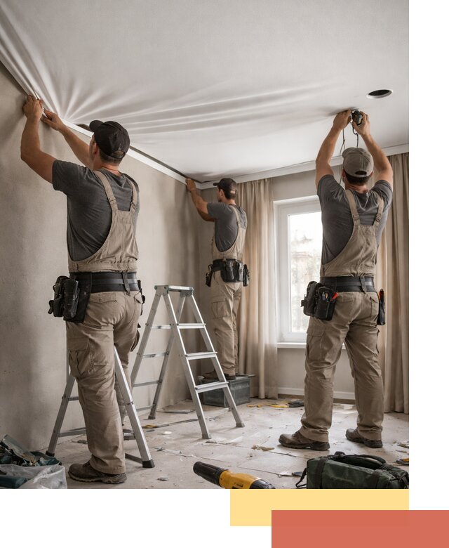 Монтаж матового натяжного потолка в Тихвине качественно и быстро