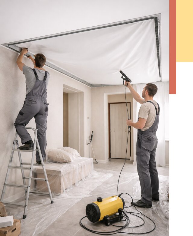 Монтаж натяжного потолка в прихожей в Тихвине от 2896 руб. под ключ | ОТДЕЛОЧНИК-Тхв