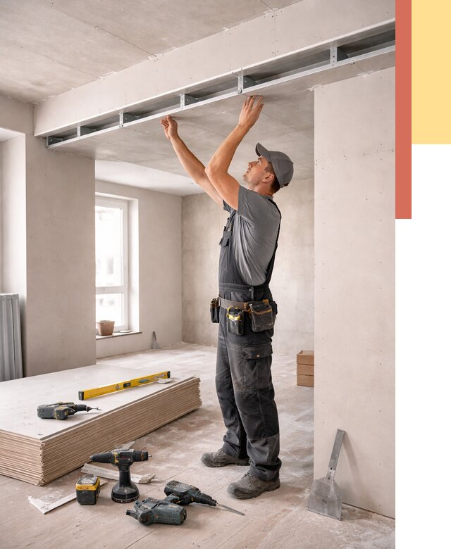 Потолок из гипсокартона с нишей в Тихвине от 1366 руб. под ключ | ОТДЕЛОЧНИК-Тхв