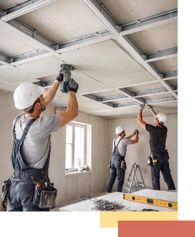 Кессонный потолок из гипсокартона под ключ в Тихвине