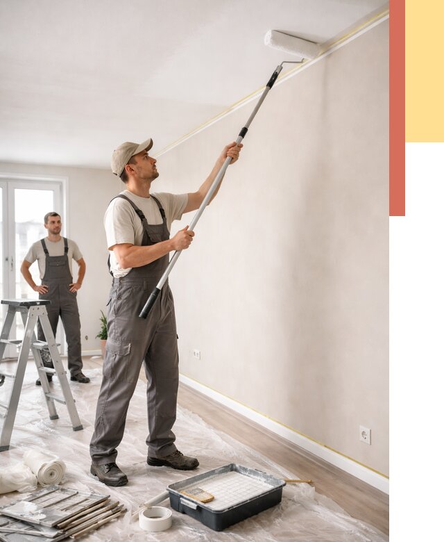 Покраска потолка из гипсокартона в Тихвине от 4918 руб./м2 — услуги под ключ | ОТДЕЛОЧНИК-Тхв