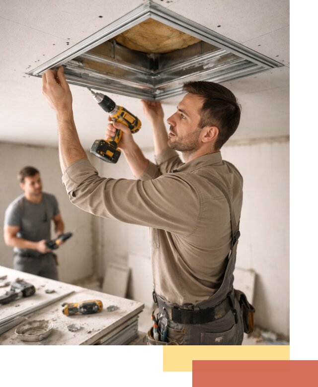 Монтаж люка в потолок из ГКЛ в Тихвине