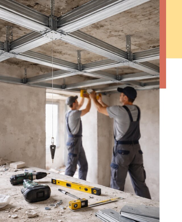 Монтаж каркаса потолка из профиля в Тихвине от 4918 руб. — услуги ОТДЕЛОЧНИК-Тхв
