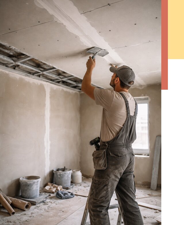 Ремонт потолка из гипсокартона в Тихвине от 710 руб./м² — быстро и недорого | ОТДЕЛОЧНИК-Тхв