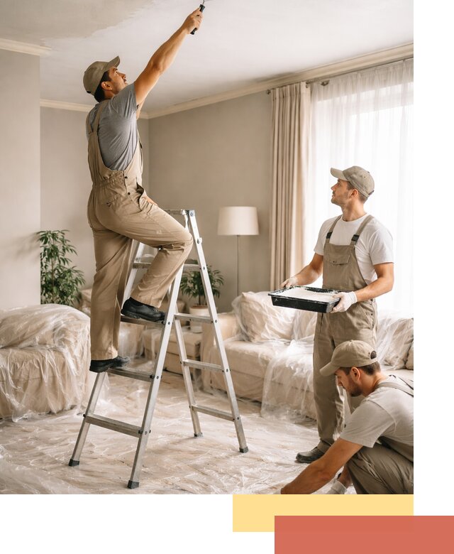 Покраска потолков акриловой краской в Тихвине качественно и быстро