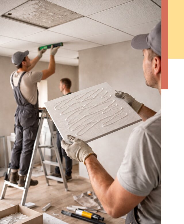 Монтаж потолочной плитки в Тихвине от 4918 руб. — быстро и недорого | ОТДЕЛОЧНИК-Тхв