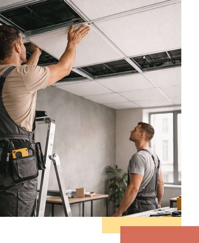 Монтаж потолочной плитки в Тихвине качественно и в срок