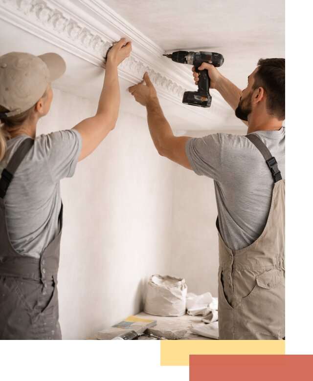 Профессиональный монтаж лепнины на потолок в Тихвине