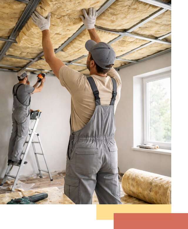 Утепление потолка под ключ в Тихвине качественно и быстро