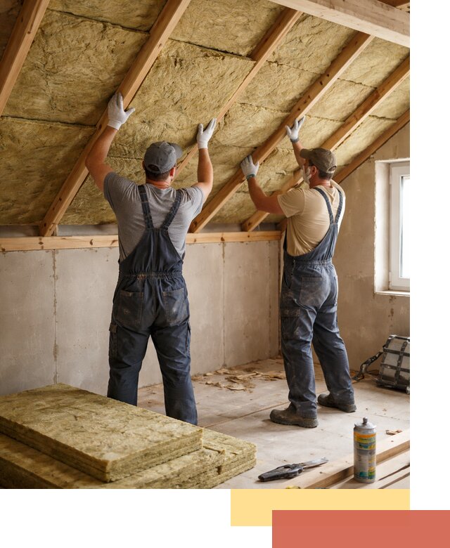 Утепление потолка минеральной ватой в Тихвине