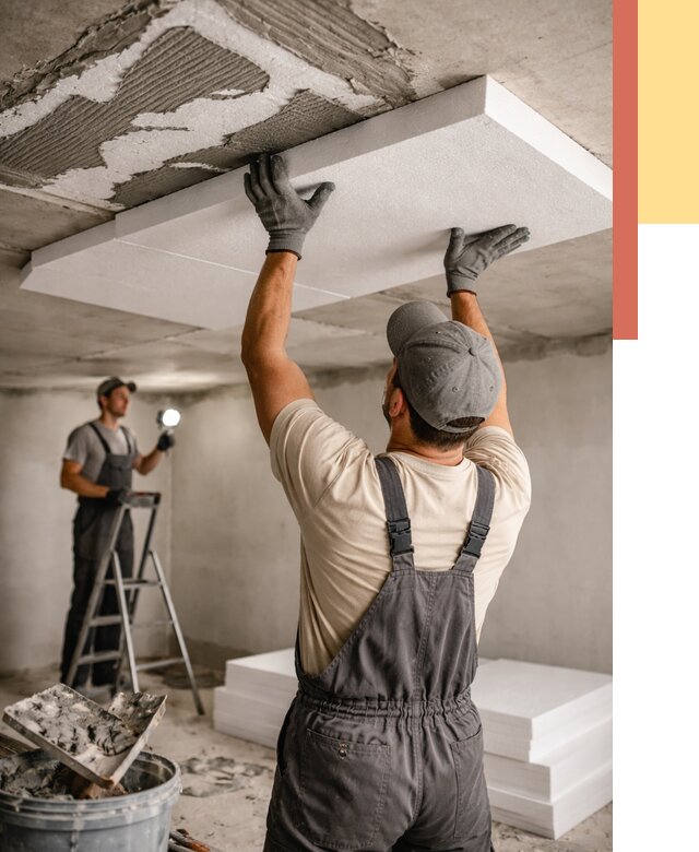 Утепление потолка пенопластом в Тихвине от 4918 руб/м2 — недорого и быстро | ОТДЕЛОЧНИК-Тхв